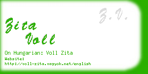zita voll business card